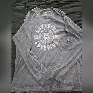 Pink Victoria secret gray long sleeve shirt